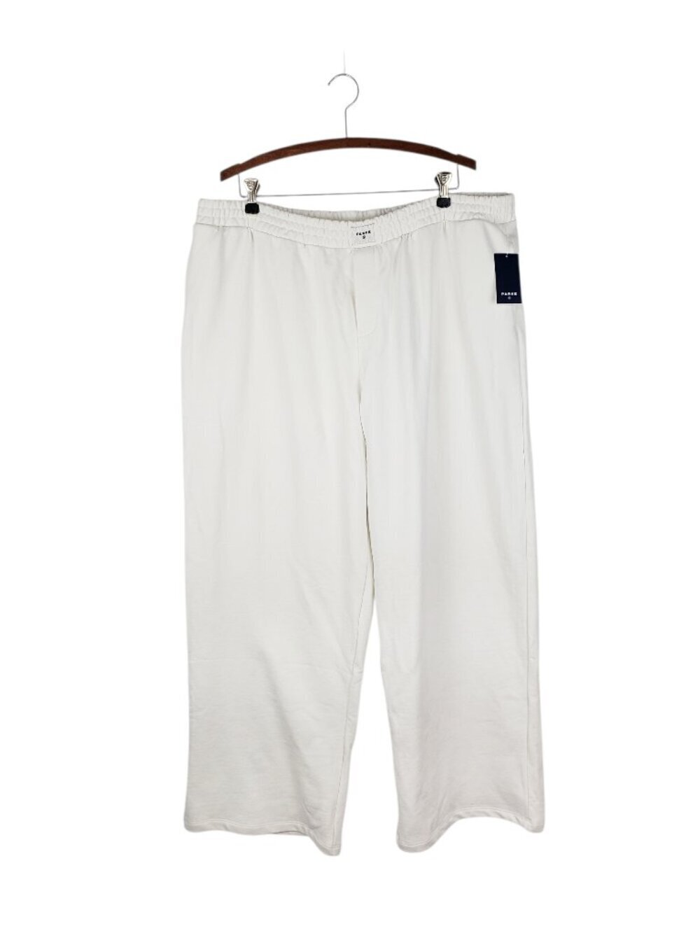 Parke x Target High Rise Boxer Sweatpants Cream NWT Relaxed Womens 1X